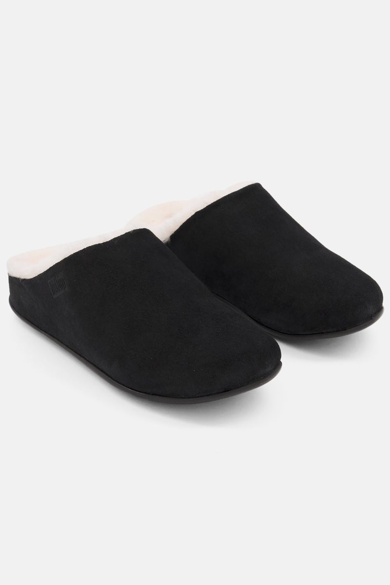 Women Slip On Chrissie Shearling Slippers, black