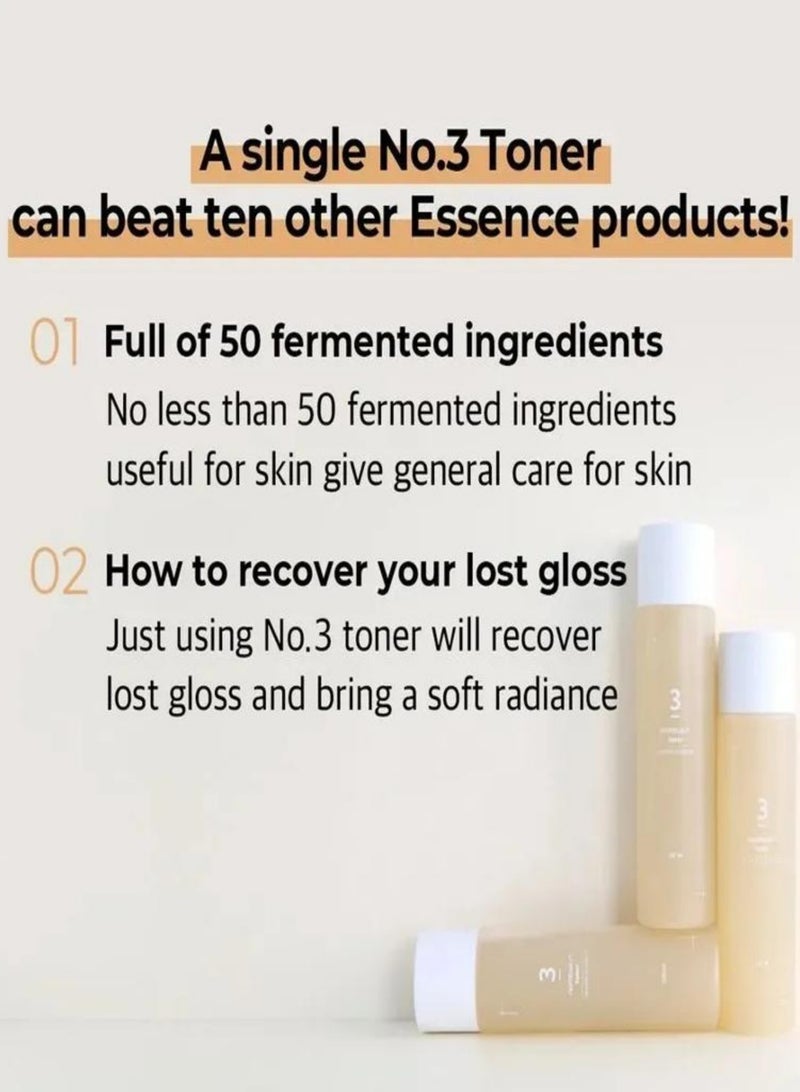 Numbuzin No.3 Super Glowing Essence Toner - Radiance-Boosting Toner with Fermented Ingredients, Niacinamide, and Galactomyces for Luminous Skin,Korean Skincare,200ml