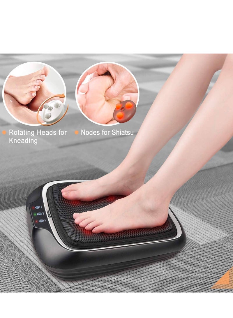 Foot Massager with Heat, Shiatsu Heated Electric Foot Massager