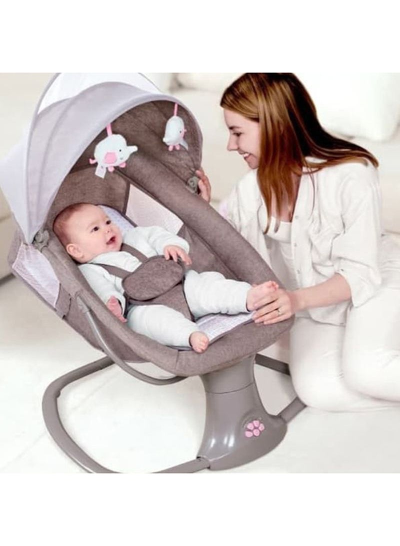 3 In 1 Deluxe Multi-Functional Baby Swing Bassinet With Integrated Mosquito Net