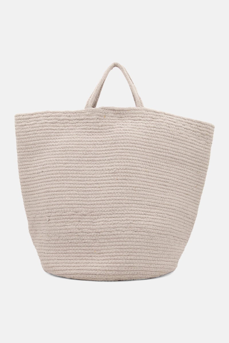 Jute Basket With Handles 35 x 45 cm, Grey