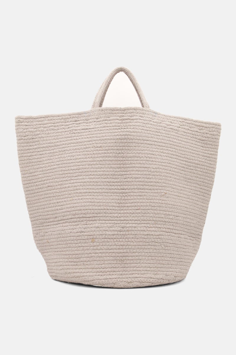 Jute Basket With Handles 35 x 45 cm, Grey