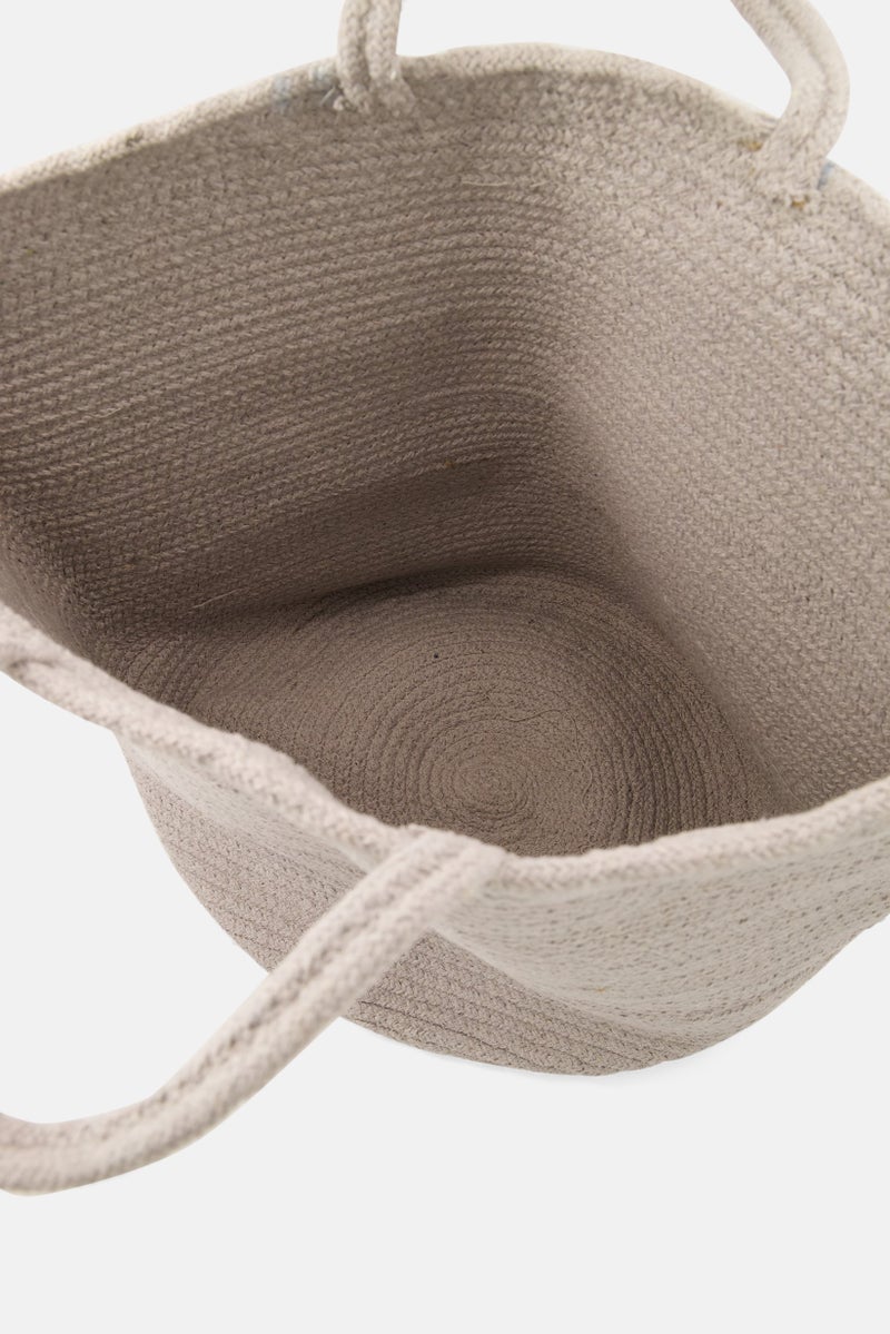 Jute Basket With Handles 35 x 45 cm, Grey