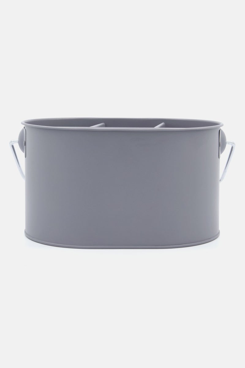 Metal Cutlery Holder 24 cm, Grey