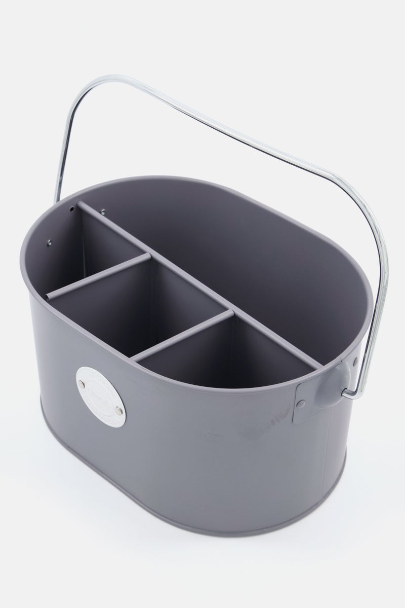 Metal Cutlery Holder 24 cm, Grey