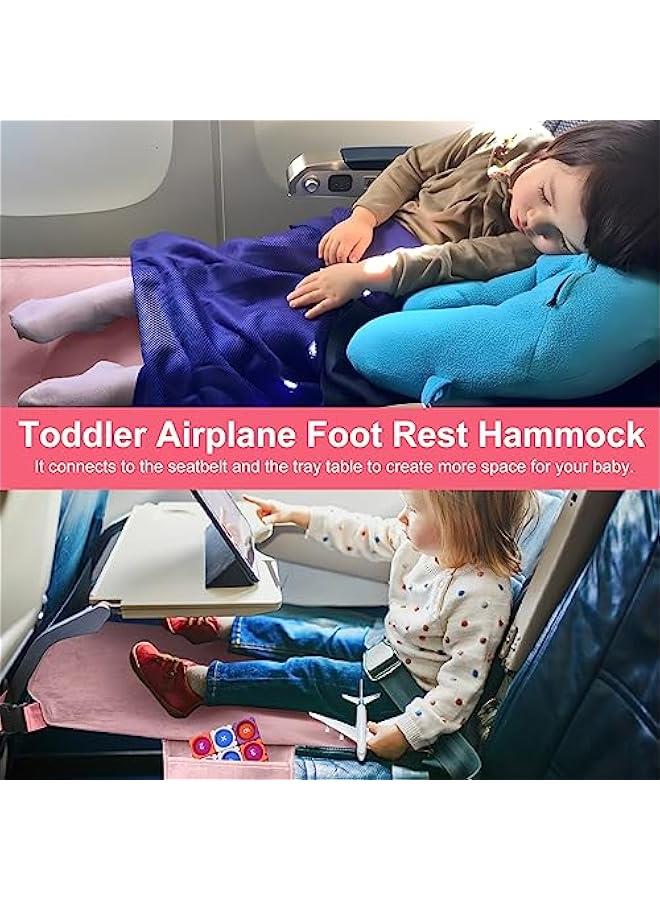 Toddler Airplane Bed, Kids Airplane Seat Extender Travel Bed, Kids Airplane Travel Essentials, Airplane Must Have for Toddlers, Baby Portable Plane Bed for Flights