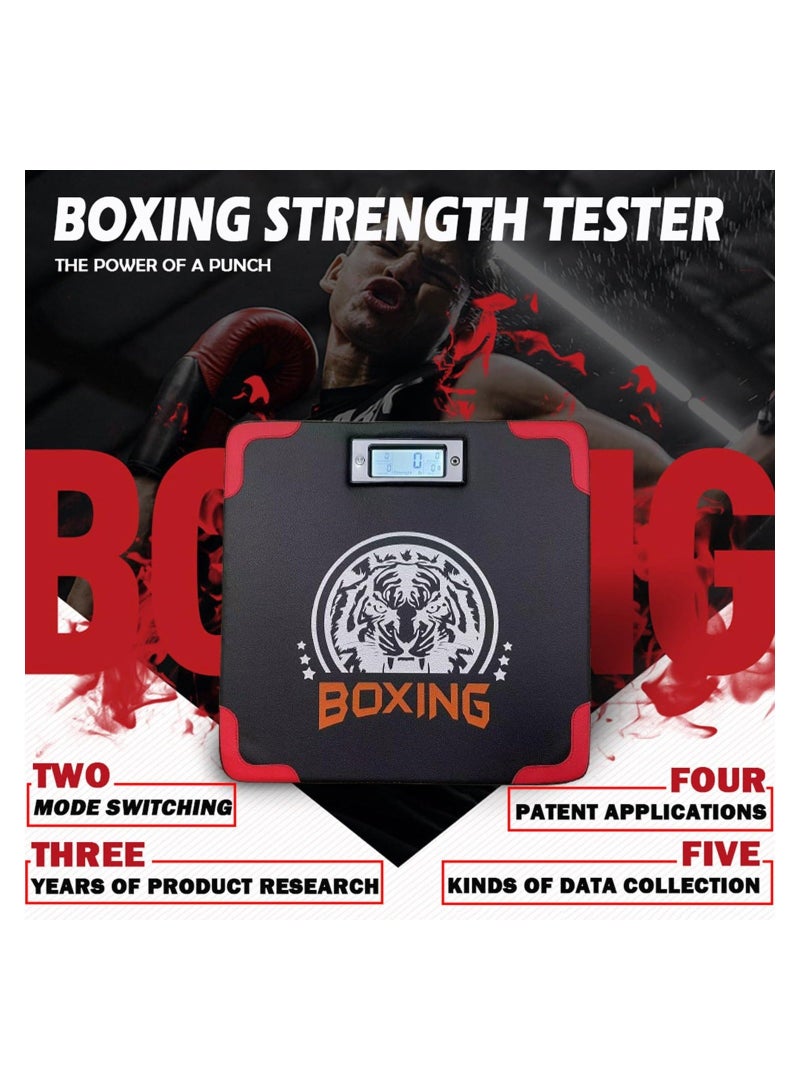 Punch Force Tester, Boxing Strength Mat, Wall Mounted Boxing Mat Used for Training Boxing, Indoor and Outdoor Boxing Strength Tester, Adjustable Height, Displaying Boxing Strength/Frequency