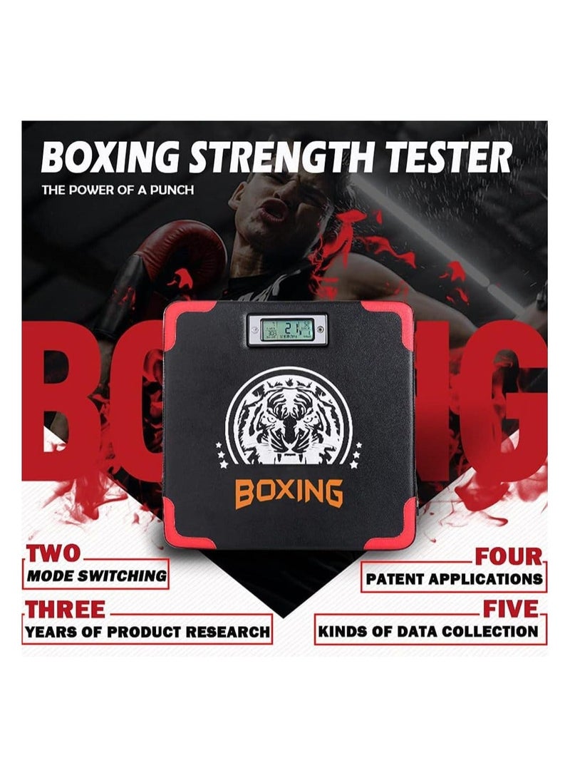 Punch Force Tester, Boxing Strength Mat, Wall Mounted Boxing Mat Used for Training Boxing, Indoor and Outdoor Boxing Strength Tester, Adjustable Height, Displaying Boxing Strength/Frequency