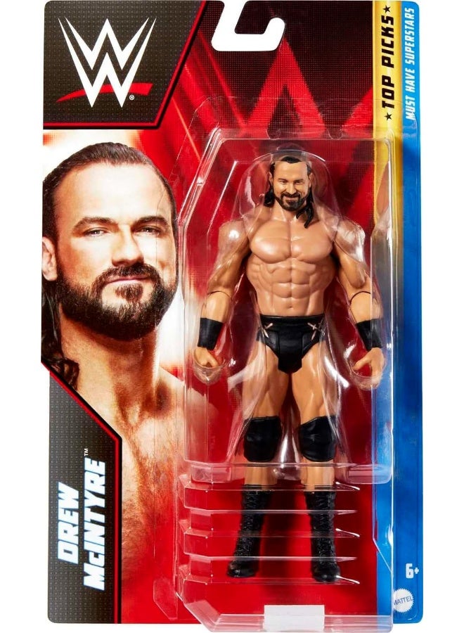 Mattel WWE Drew McIntyre Top Picks Action Figure, Collectible with 10 Points of Articulation & Life-like Detail, 6-inch