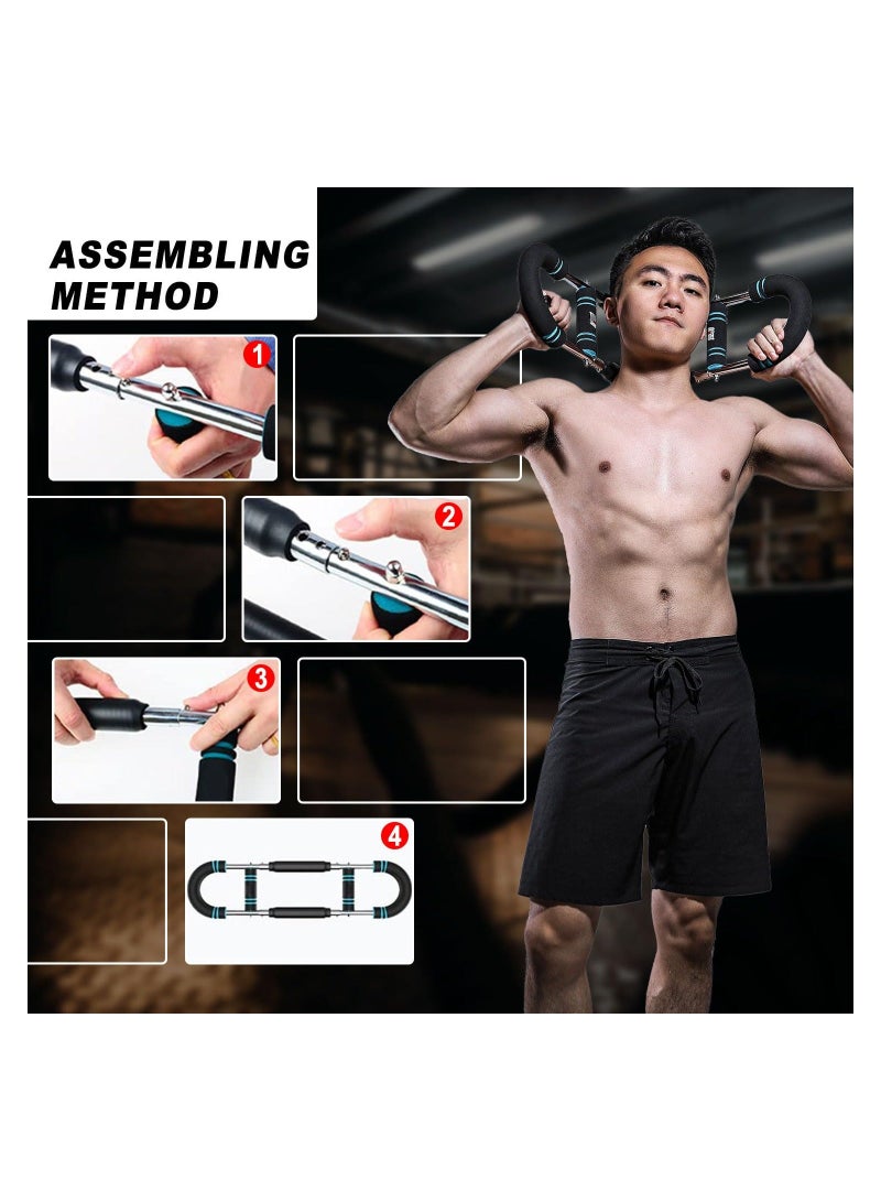 Twister Arm Exerciser, Adjustable Chest Expander, Biceps, Triceps, Forearm, Inner Thighs & Shoulder Muscle Fitness Equipment, Upper Body Strength Training Machine, Portable Home Fitness Equipment