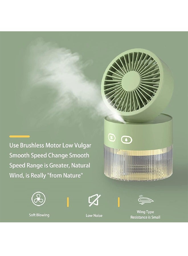 Misting Fan | Portable Fan with Mist | USB Battery-Powered Water Fan for Home | Outdoor Misting Fan for Traveling & Camping | Portable Misting Fan with Cool Breeze Humidification Spray