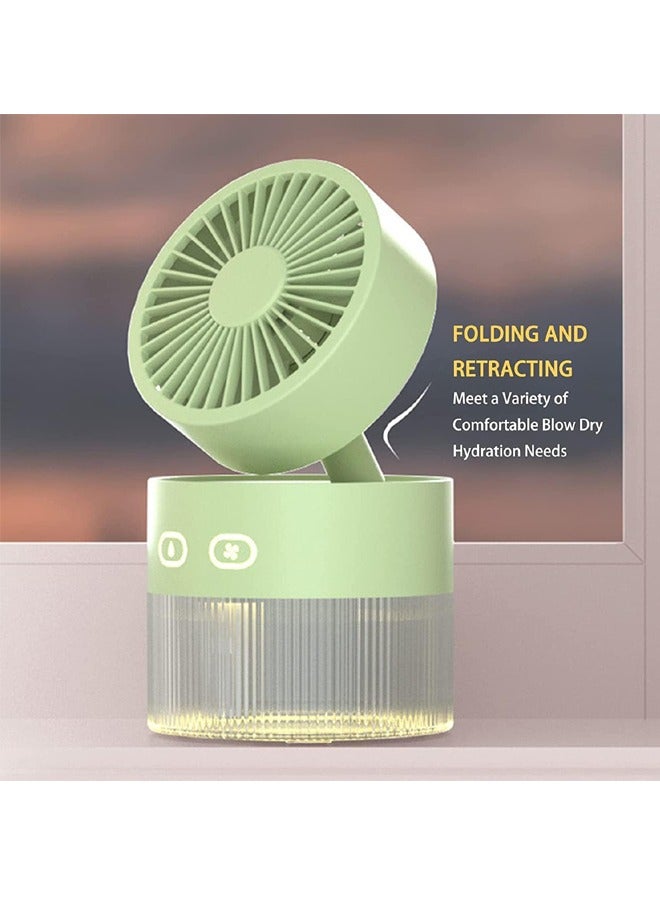 Misting Fan | Portable Fan with Mist | USB Battery-Powered Water Fan for Home | Outdoor Misting Fan for Traveling & Camping | Portable Misting Fan with Cool Breeze Humidification Spray