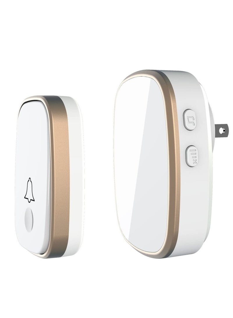 Wireless Doorbell, 1,000ft Range Loud Enough with 5Volume Levels and Mute Mode Door Chimes LED Flashing