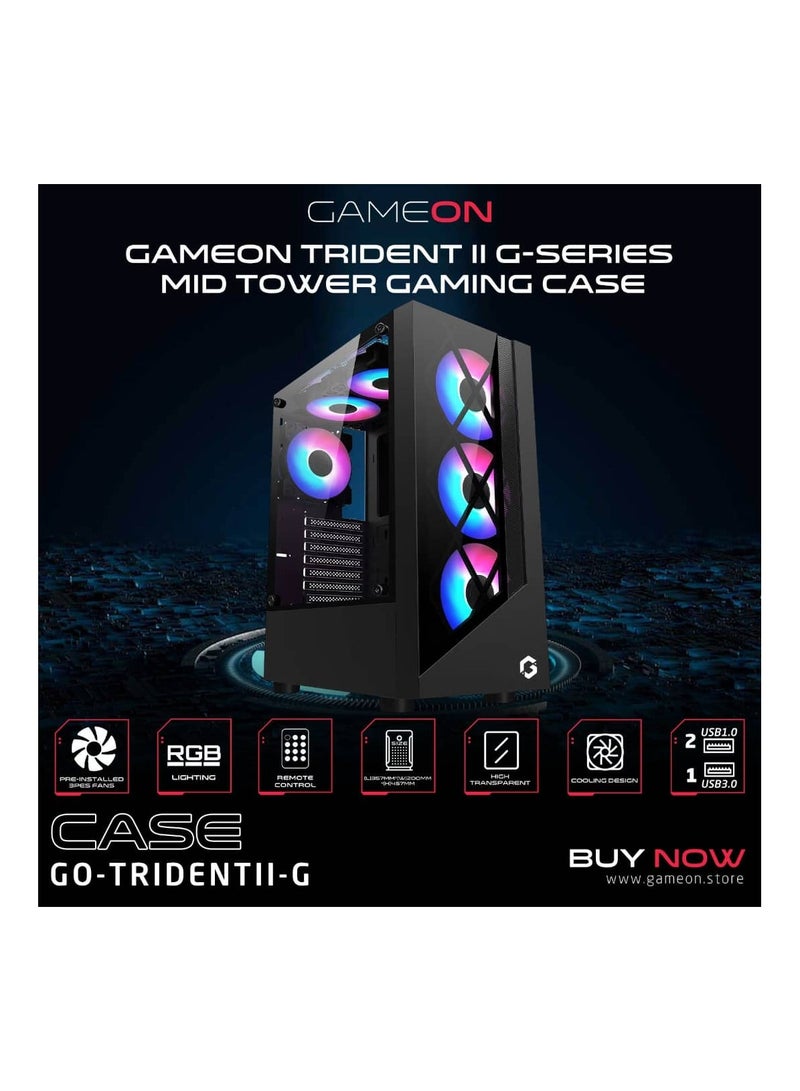 TRIDENT II G-Series Mid Tower Gaming Case