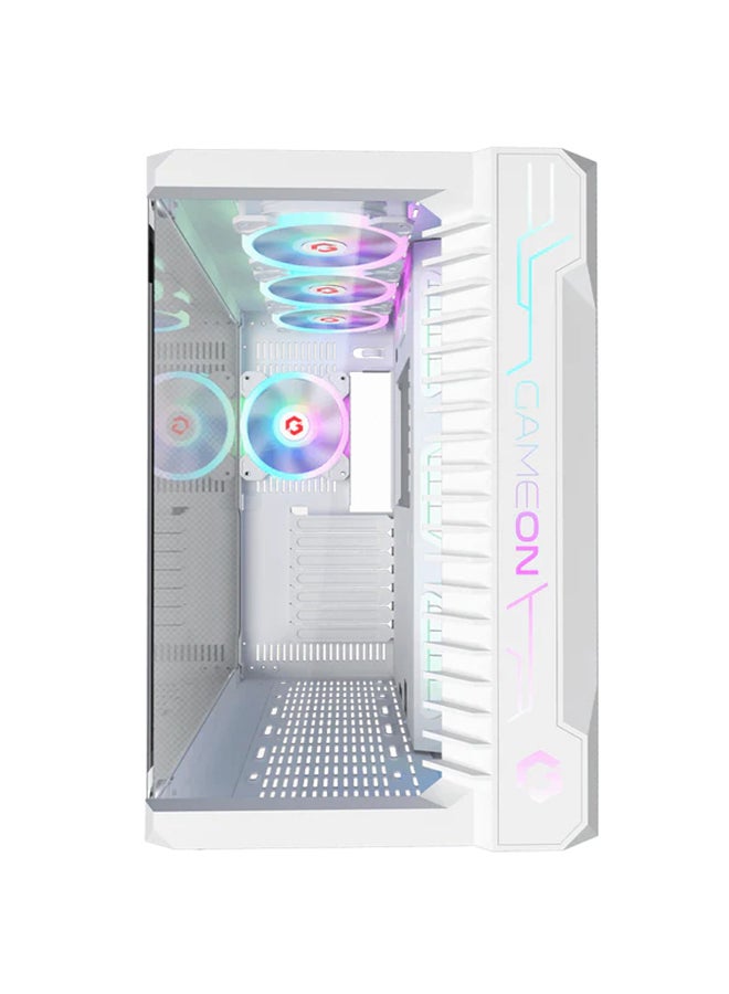 Emperor Arctic III Series Mid Tower Gaming Case - ARGB+Remote, 7 Fans Case White