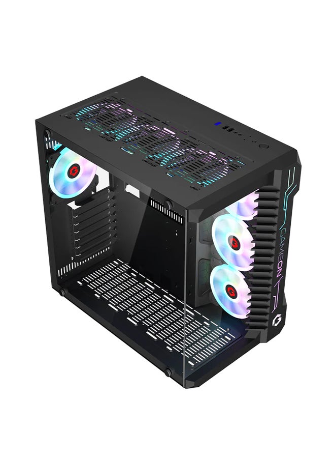 Emperor Midnight III Series Mid Tower Gaming Case - ARGB+Remote, 7 Fans Case Black