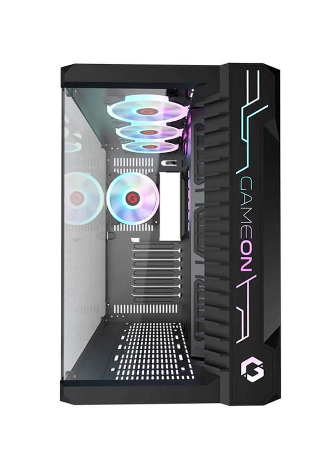 Emperor Midnight III Series Mid Tower Gaming Case - ARGB+Remote, 7 Fans Case Black