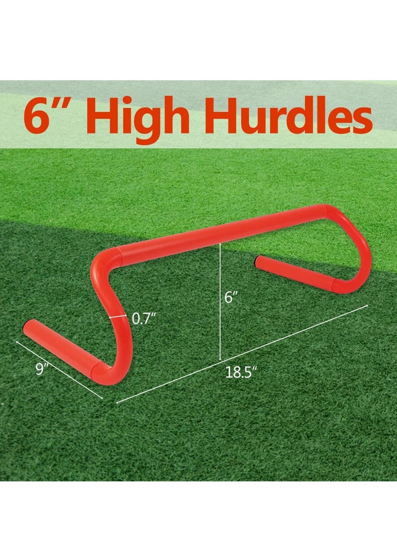 Detachable Agility Hurdles 4 Pack for Speed Training Soccer and Track Use Foldable Jumping Equipment for Obstacle Courses and PE Classes