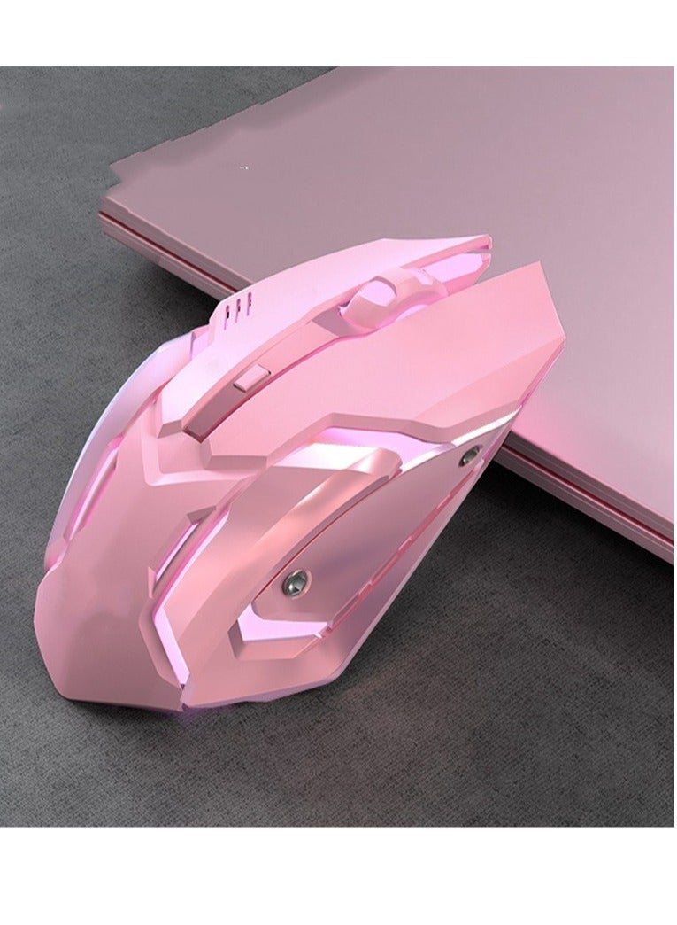 Pink Mechanical Esports Game Wireless Mouse
