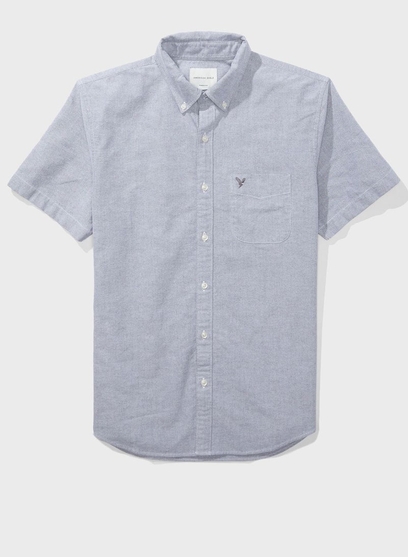 Oxford Slim Fit Shirt Grey