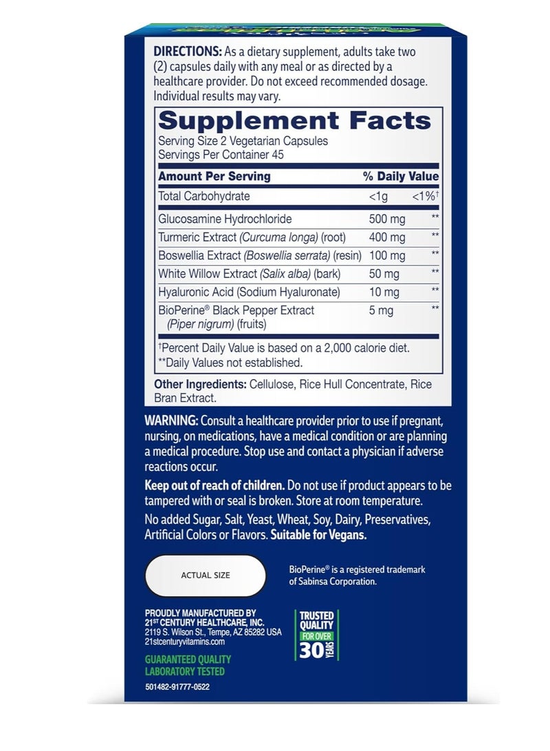 Arthri-Flex Advanced Plus Turmeric Dietary Supplement For Joint And Mobility Support 90 Vegetarian Capsule