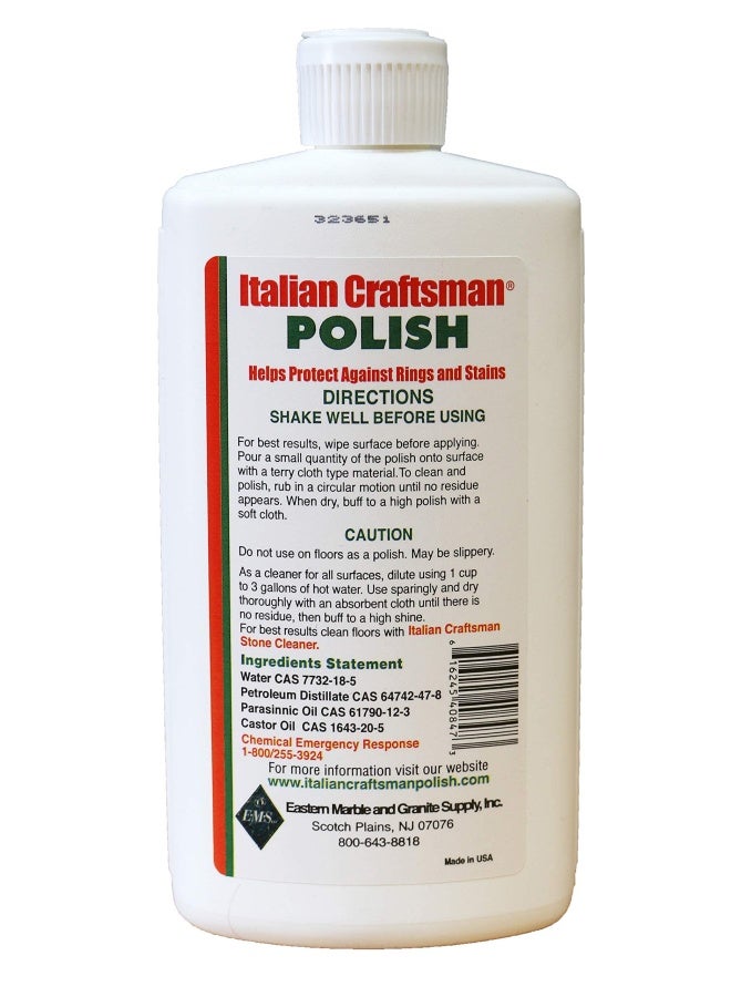 Granite And Marble Polish - Cleans And Protects - Italian Craftsman 470Ml