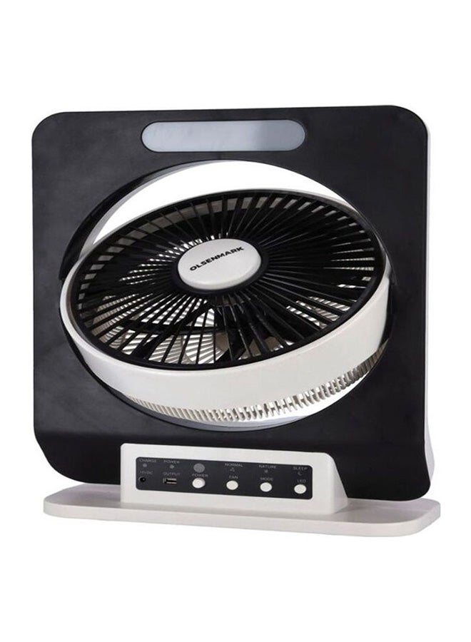 Plastic Rechargeable Fan With Remote OMF1795 Black/White