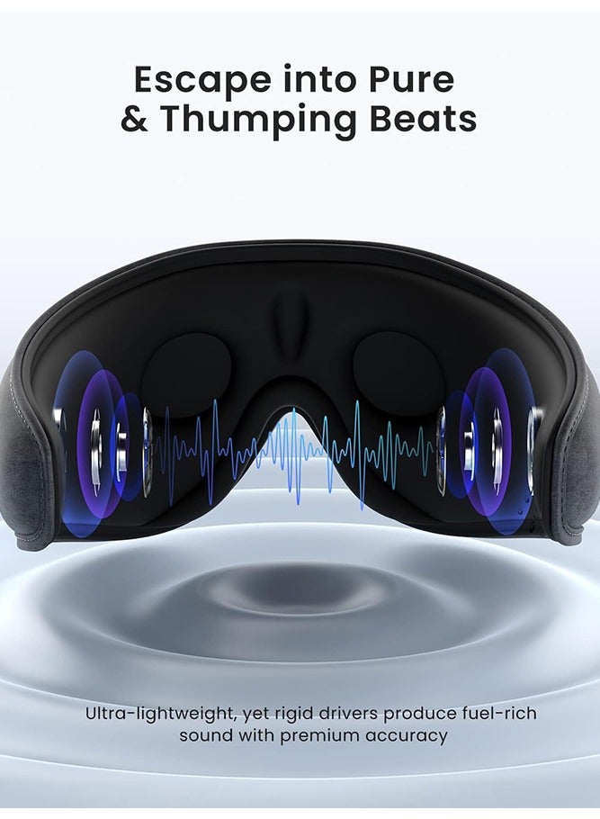 Sleep Headphones Sleep Mask with Bluetooth Headphones, RENPHO Ultra Soft 3D Blackout Wireless Sleeping Mask for Side Sleepers, Comfort Night Eye Mask, White Noise Eye Mask, Brithday Gift