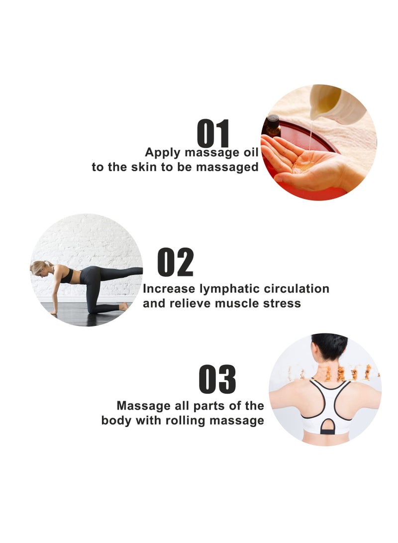 SYOSI, Wooden Massage Back Roller Rope, Wooden Therapy Cellulite Massage Roller for Neck Leg Back Pain Relief