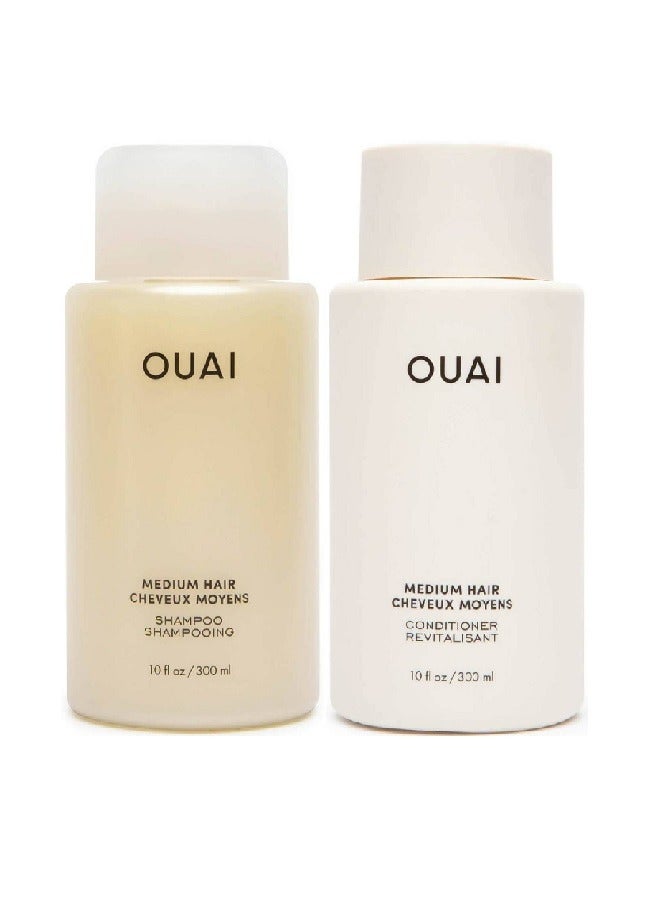 OUAI Medium Hair Shampoo and Medium Hair Conditioner Bundle