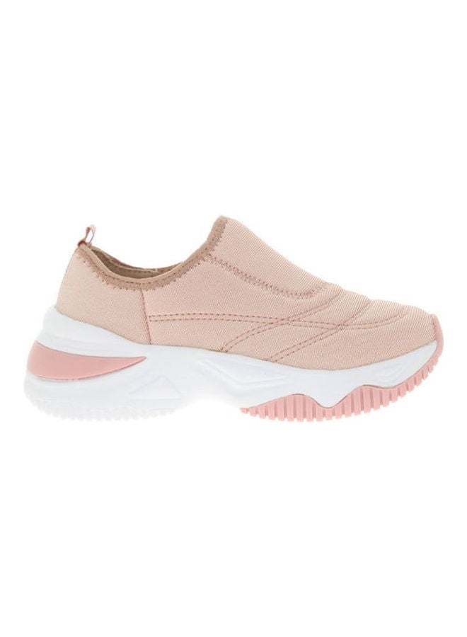 Neoprene Stretchable Chunky Sole Sneakers Pink/White