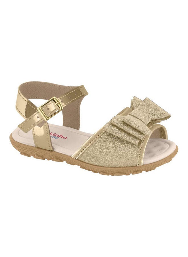 Stevie Buckle Casual Glitter Sandals Gold/Pink