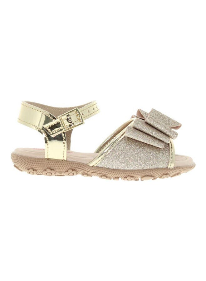 Stevie Buckle Casual Glitter Sandals Gold/Pink