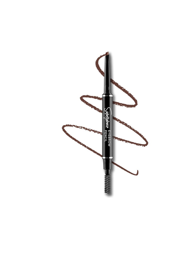 RENEE Superdense Eyebrow Pencil with Spoolie  Brown  Smudge Proof Waterproof  Highly Pigmented for Fill in Brow Gaps  Smooth One Swipe Precision Application  Enriched with Vitamin C and Jojoba Oil