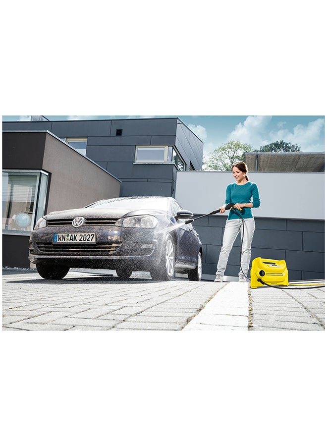 Compact Pressure Washer 100 Bar, 1200W For Car, Bicycle And Home Cleaning, Karcher K1 Horizontal Yellow & Black