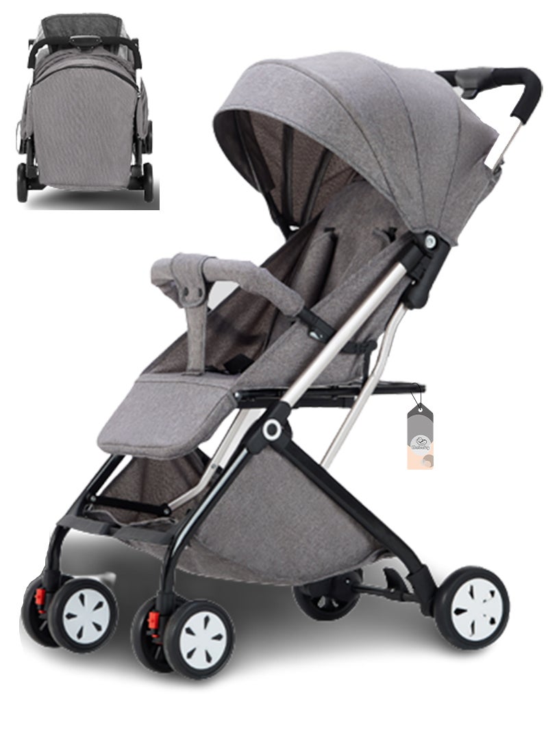 Large Space Comfortable Sitting And Lying Dual Use Folding Baby Stroller