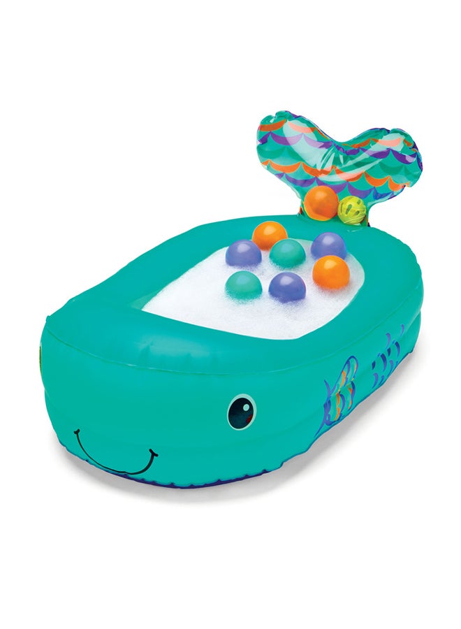 Whale Temperature Sensor Inflatable Bubble Bath Tub From 6 Months And Above - Teal