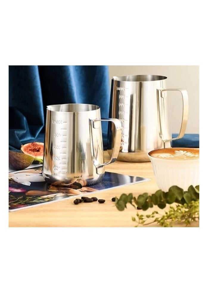 Liying 900ml Milk Frother Cup Stainless Steel Jug Steaming Pitcher for Milk, Coffee, Cappuccino, Latte