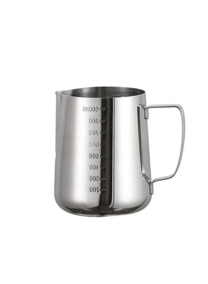 Liying 900ml Milk Frother Cup Stainless Steel Jug Steaming Pitcher for Milk, Coffee, Cappuccino, Latte