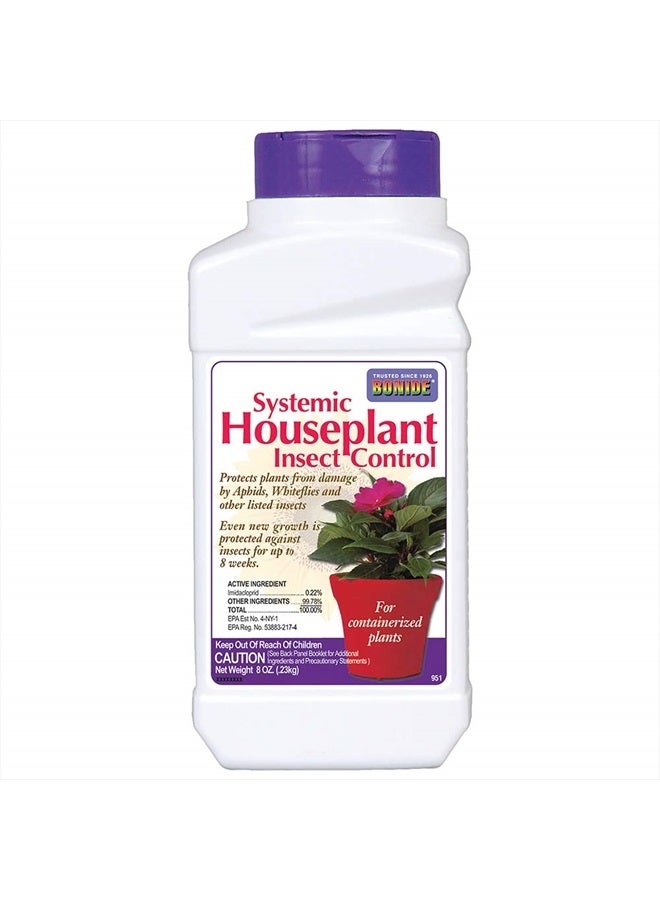 Systemic Houseplant Insect Control, 8 oz Ready-to-Use Granules for Indoors and Outdoors, Protects Plants from Insects