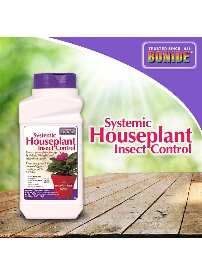 Systemic Houseplant Insect Control, 8 oz Ready-to-Use Granules for Indoors and Outdoors, Protects Plants from Insects