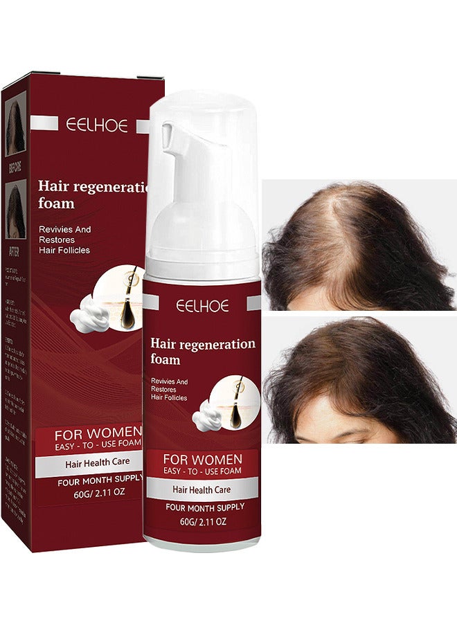 Hair Regeneration Foam For Women, Women's 5% Minoxidil Foam For Hair Thinning And Hair Loss, Hair Regeneration Foam Revivies And Restores Hair Follicles 60G