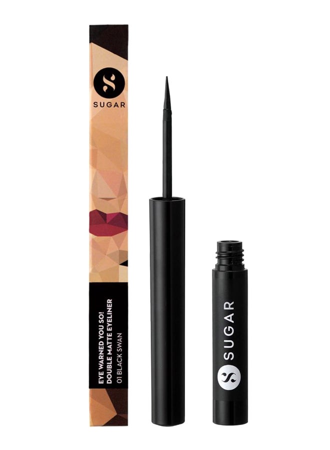 Eye Warned You So Double Matte Eyeliner 01 Black Swan