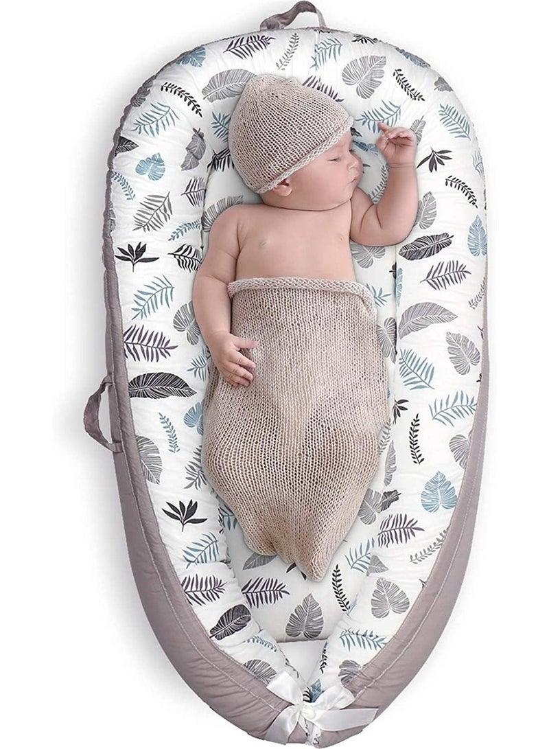 Baby Lounger & Baby Nest,  Breathable Cotton & Ultra Soft Infant Crib, Portable Baby Bed for Bedroom Travel Camping