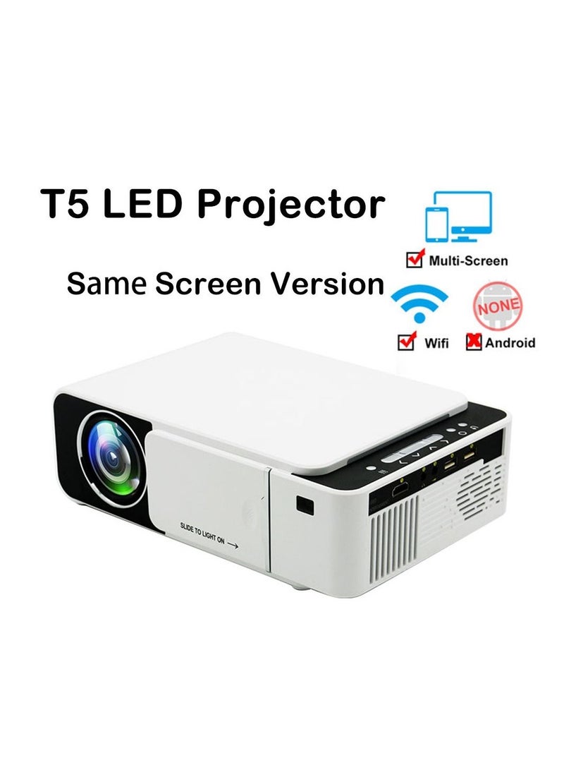 Borrego T5 Portable WIFI LED Mini Projector 2200 Lumens 30K Hours Multicolor