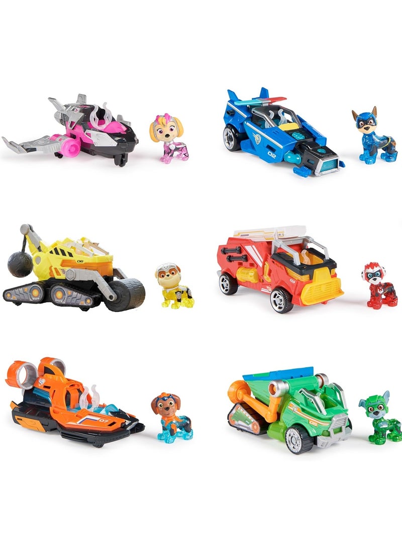 Paw Patrol: The Mighty Movie Superhero Base Vehicle Toy Car with Puppy Figure, Various Variations