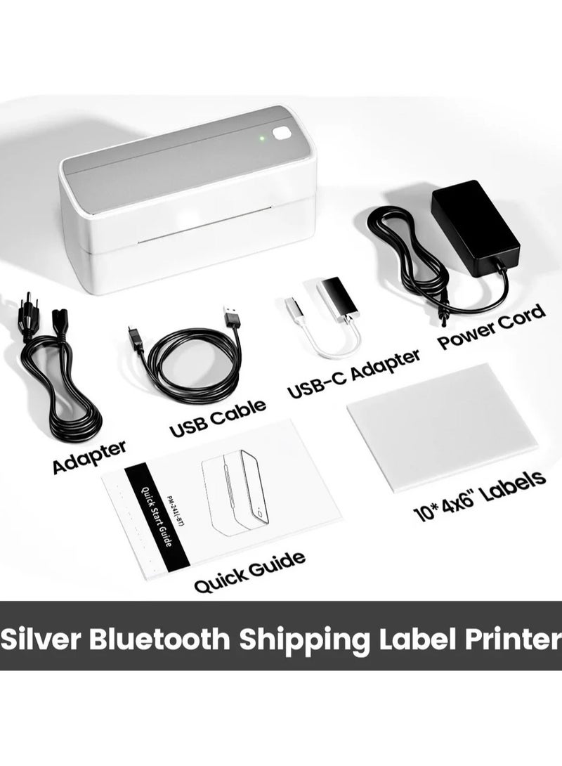 241 Bluetooth Thermal Label Printer Wireless Small Shipping Label Printer 4X6 Compatible with iPhone Android Mac Window