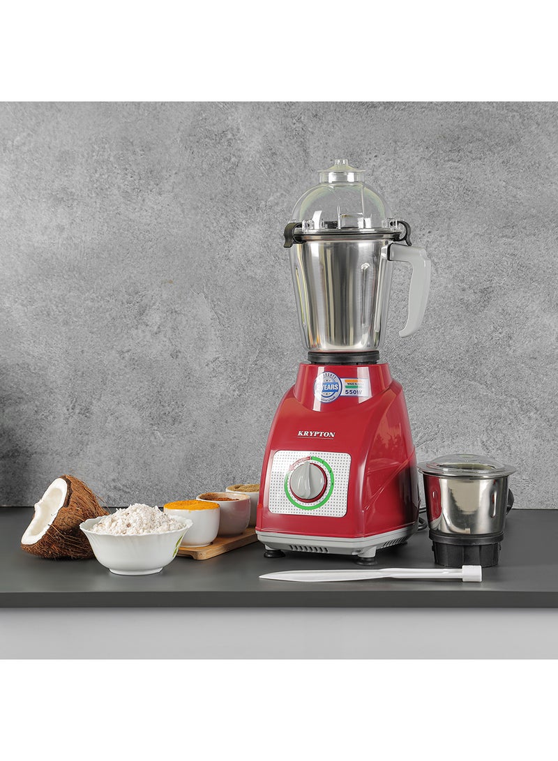 2-In-1 Powerful Mixer Grinder 1.5 L 550 W KNB5311N White/Red/Silver