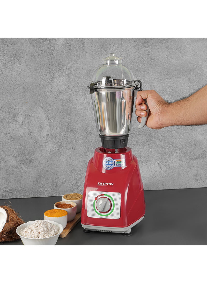 2-In-1 Powerful Mixer Grinder 1.5 L 550 W KNB5311N White/Red/Silver