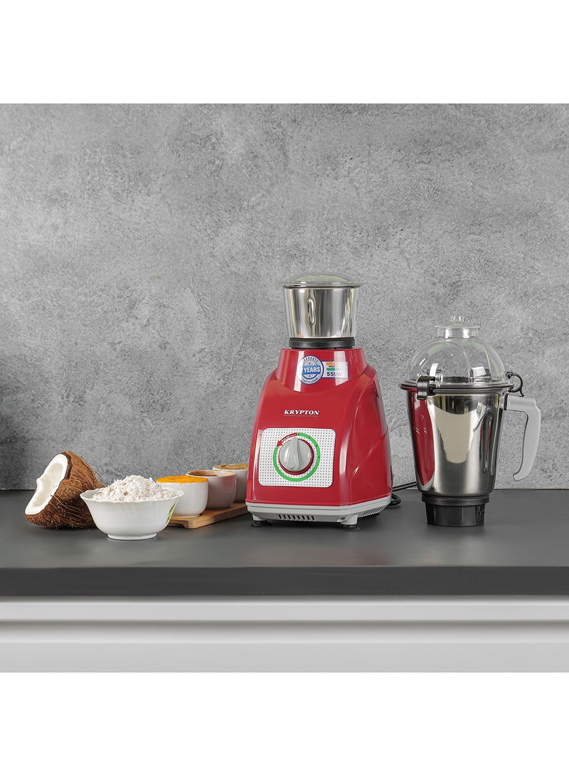 2-In-1 Powerful Mixer Grinder 1.5 L 550 W KNB5311N White/Red/Silver